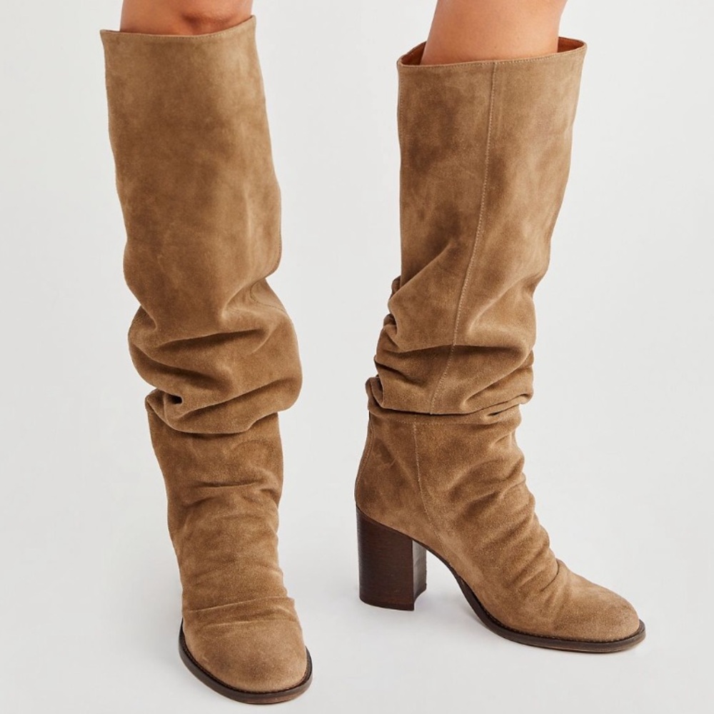 NEW FREE PEOPLE Elle Tall Slouch Boots - Size 39.5 EU / US 9.5